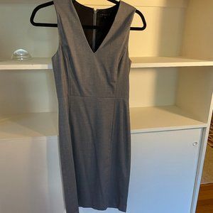 Theory Gorlisha Charcoal Career Sleeveless Dress